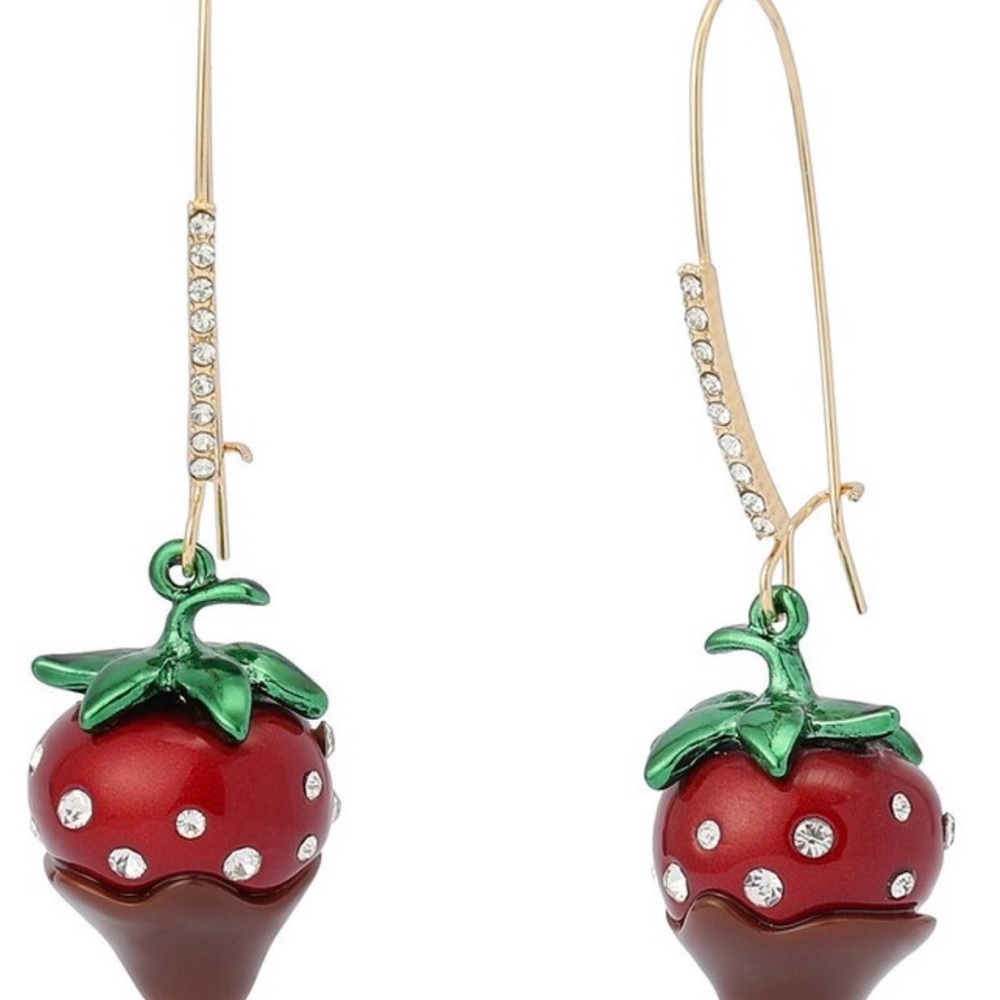 Betsey Johnson
Faux Stone Love Spell Chocolate Strawberry Dangle Earrings - Picture 2 of 3